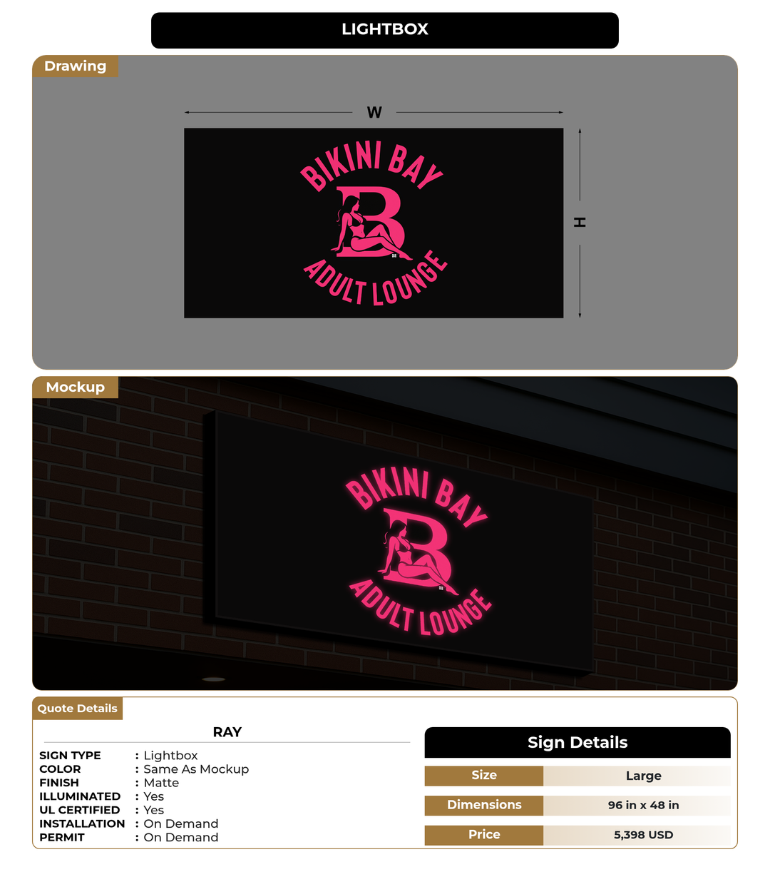 CUSTOM MOCKUP SIGN FOR Ray