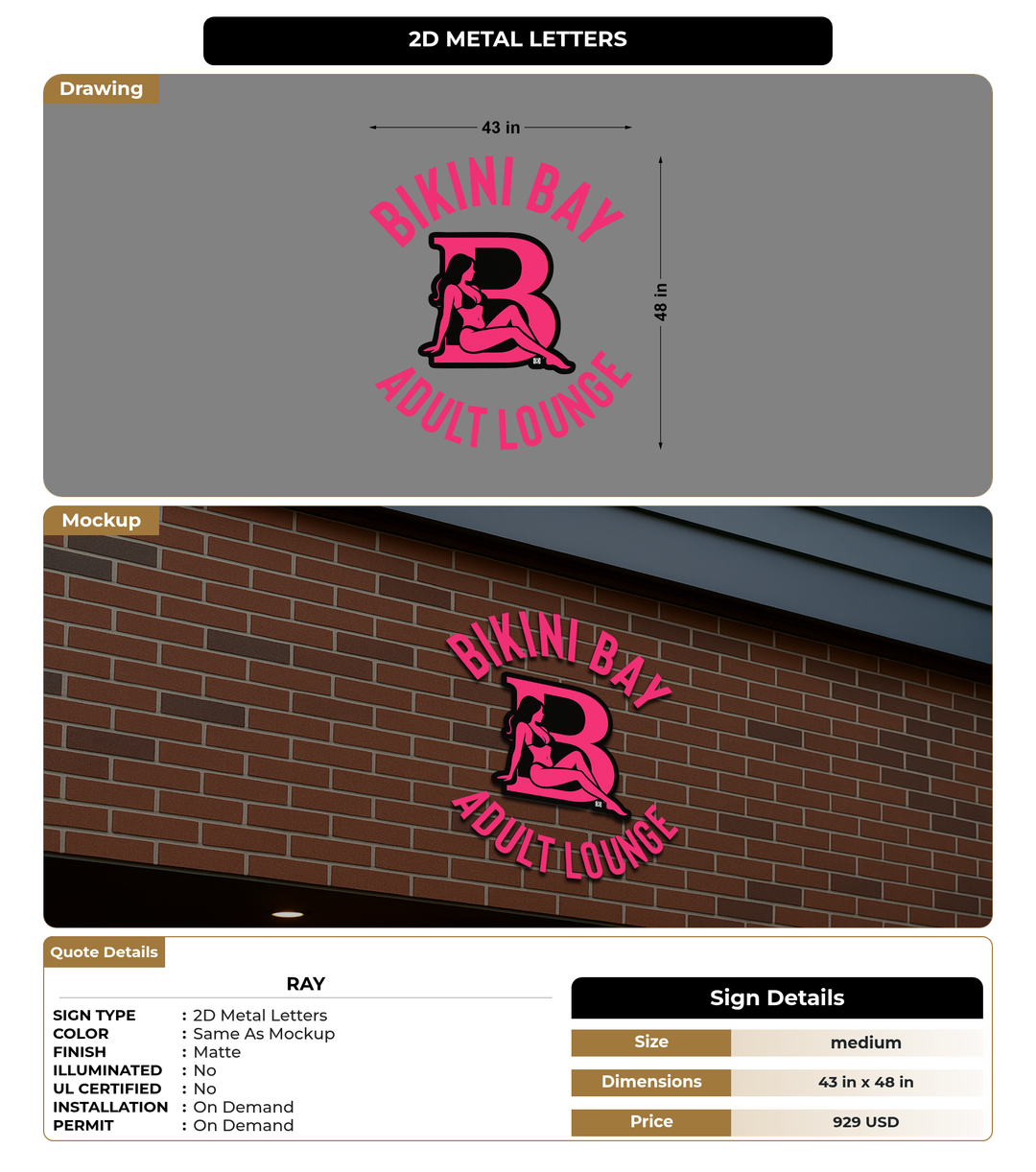 CUSTOM MOCKUP SIGN FOR Ray