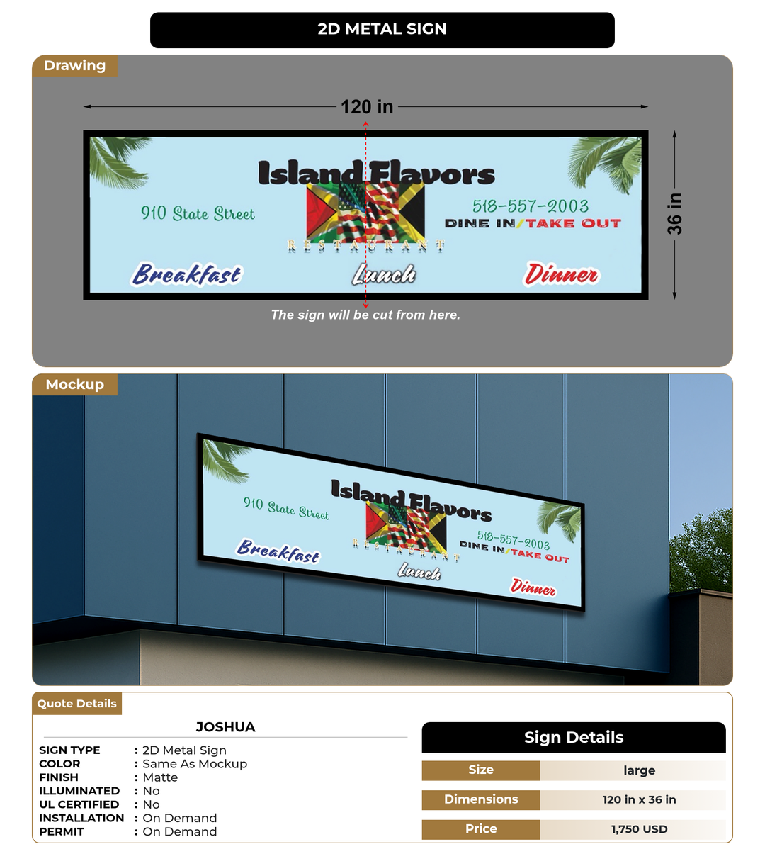 CUSTOM MOCKUP SIGN FOR Joshua