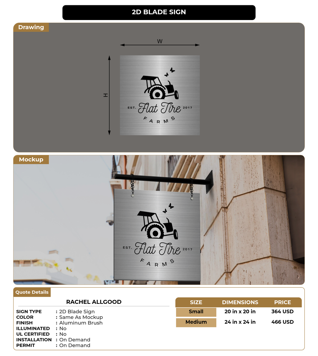 CUSTOM MOCKUP SIGN FOR Rachel Allgood