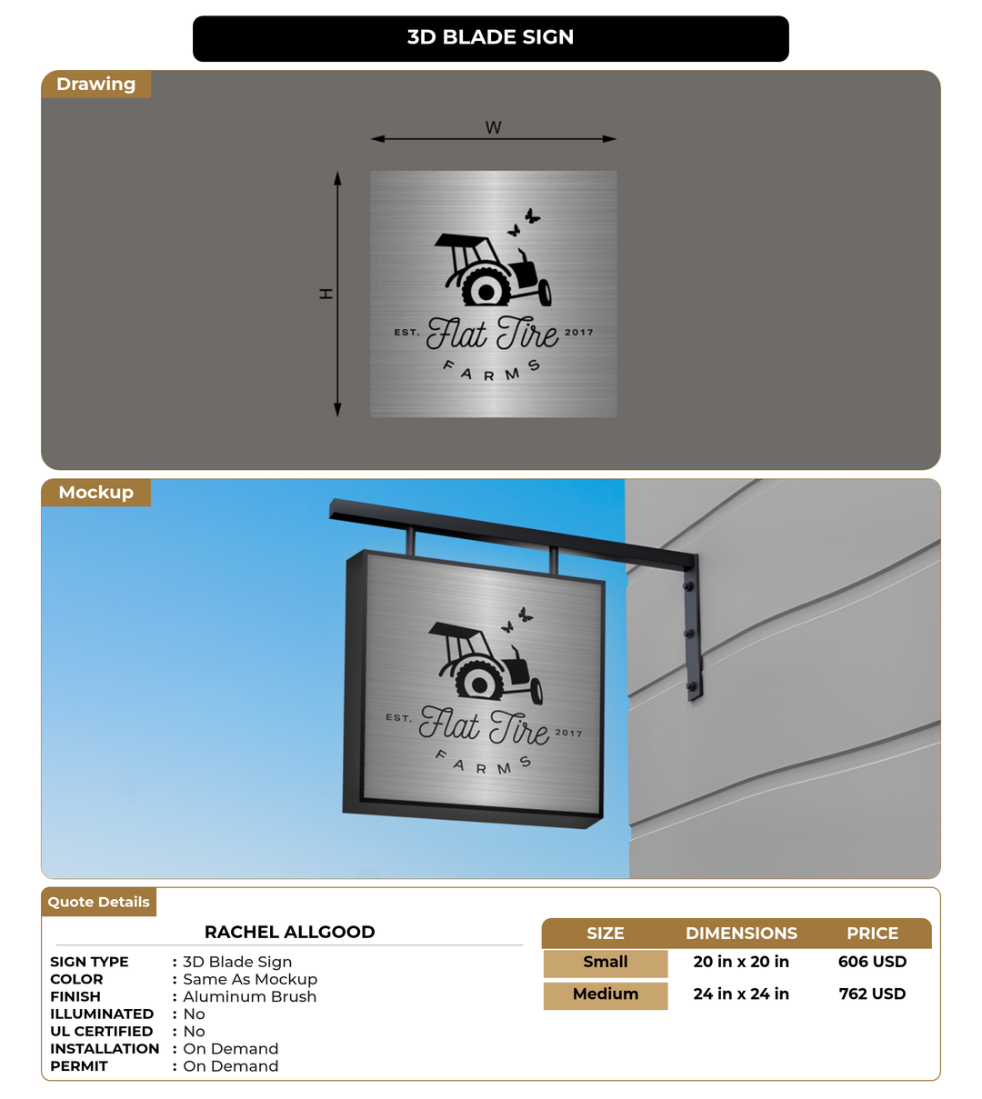 CUSTOM MOCKUP SIGN FOR Rachel Allgood