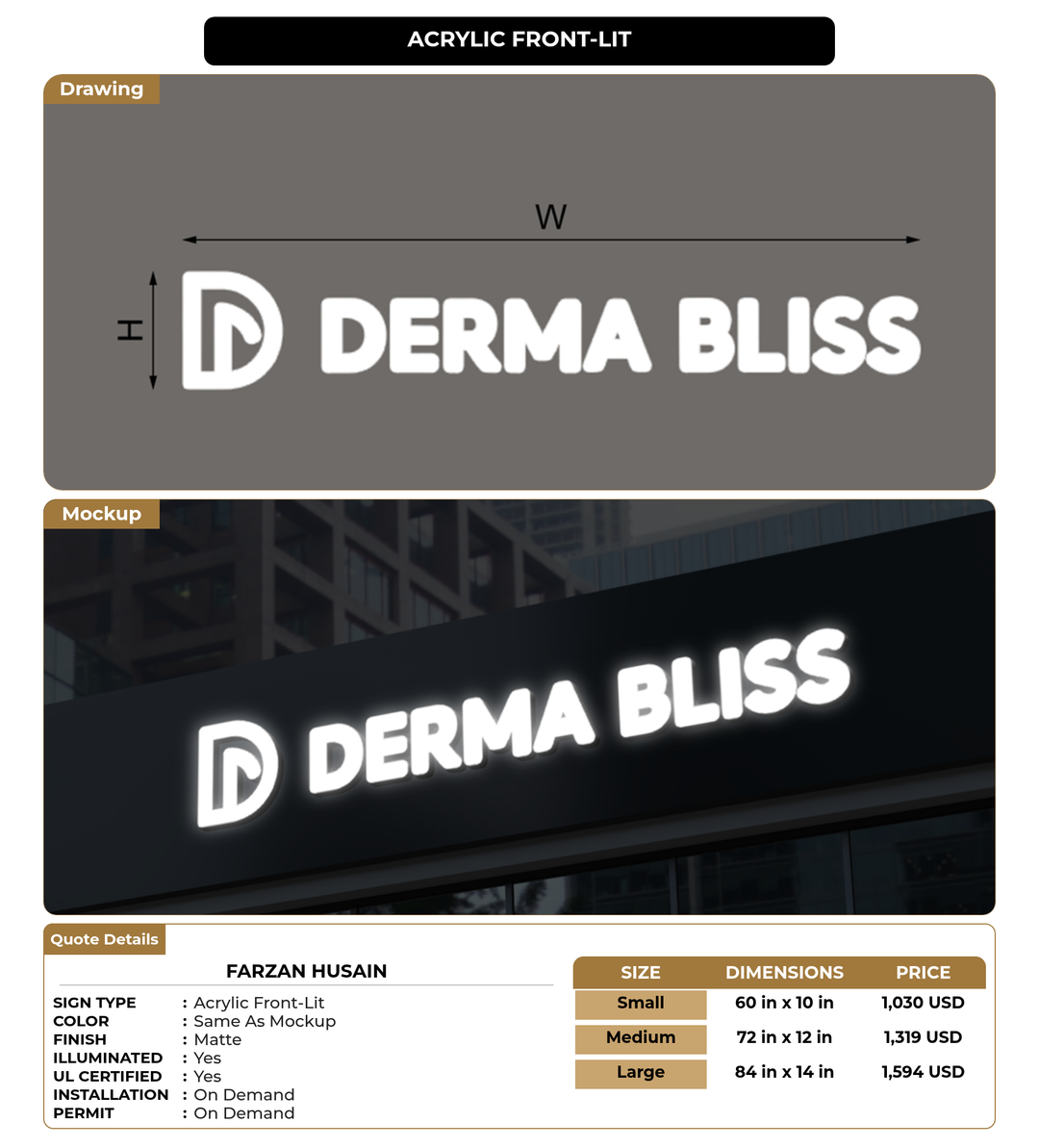 CUSTOM MOCKUP SIGN FOR Farzan Husain