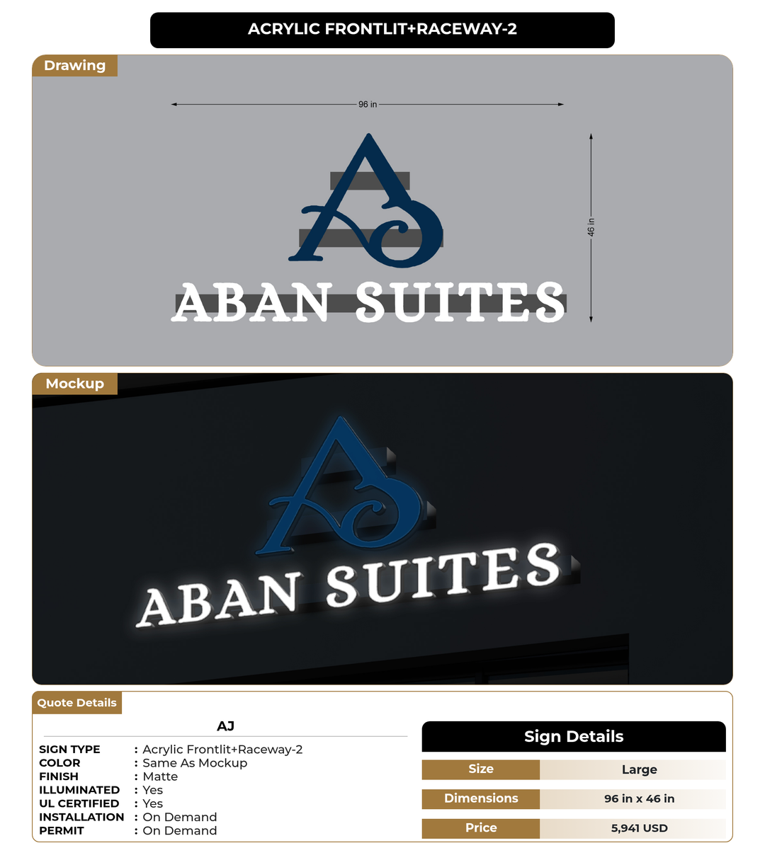 CUSTOM MOCKUP SIGN FOR aj