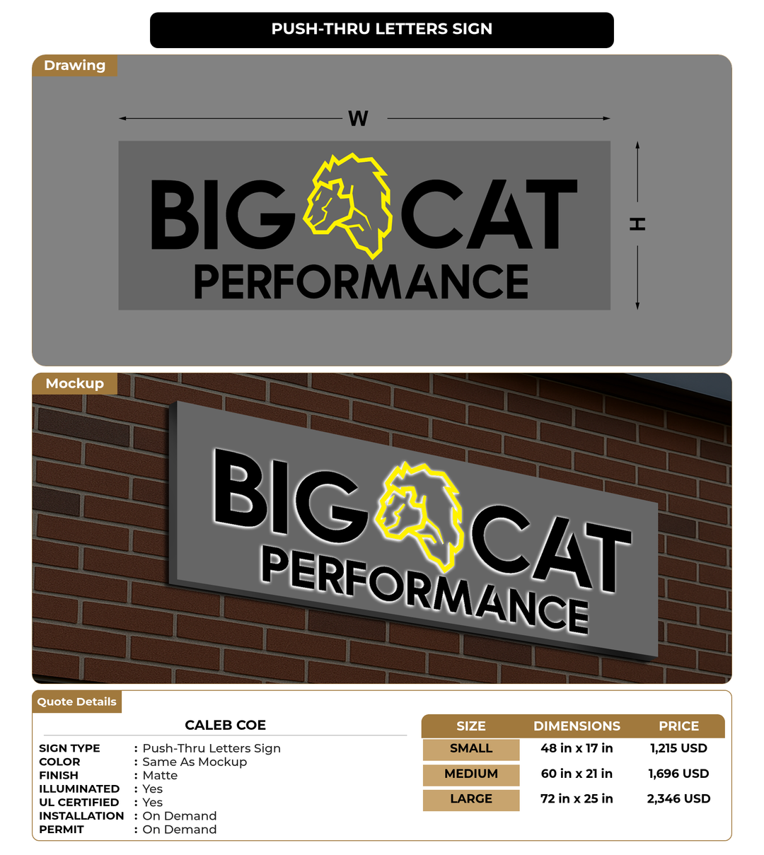 CUSTOM MOCKUP SIGN FOR Caleb Coe