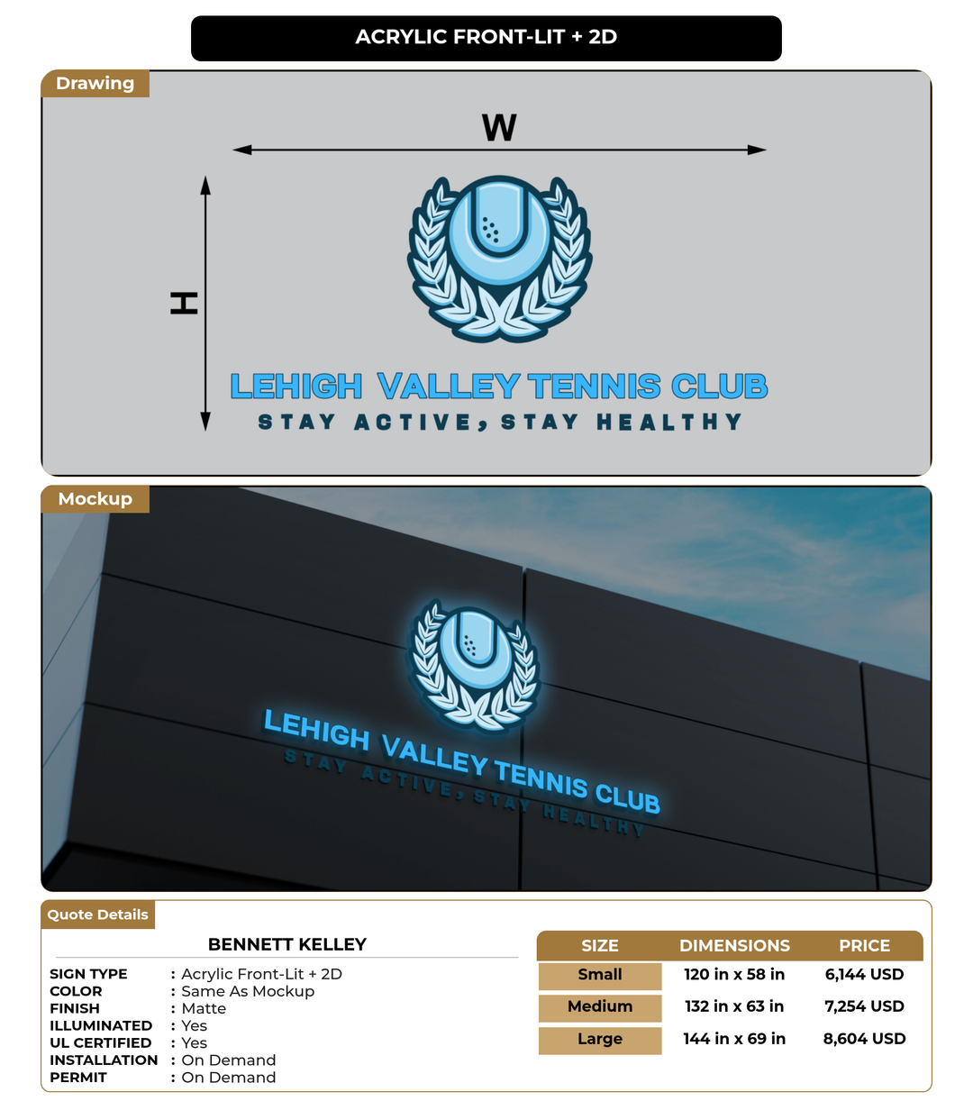 CUSTOM MOCKUP SIGN FOR Bennett Kelley