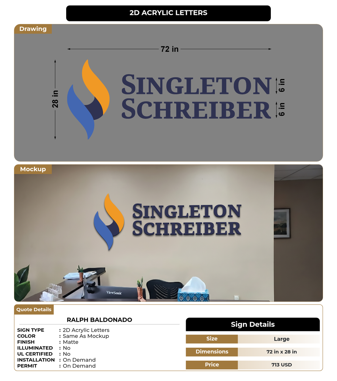 CUSTOM MOCKUP SIGN FOR Ralph Baldonado