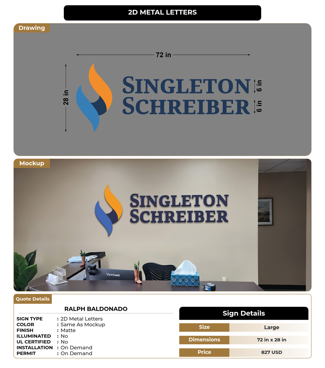 CUSTOM MOCKUP SIGN FOR Ralph Baldonado