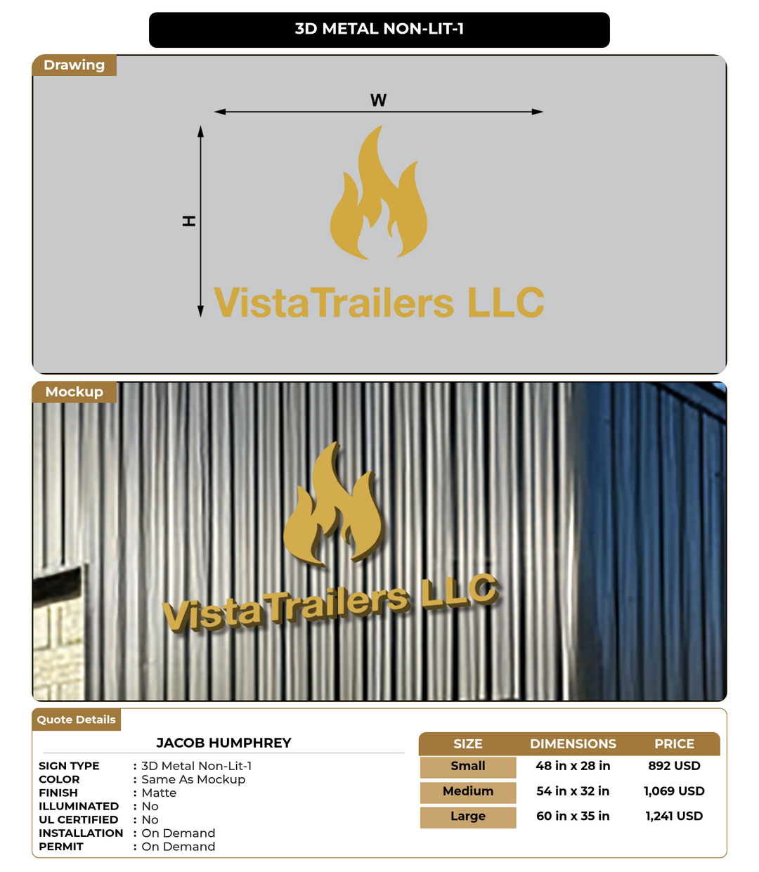 CUSTOM MOCKUP SIGN FOR Jacob Humphrey