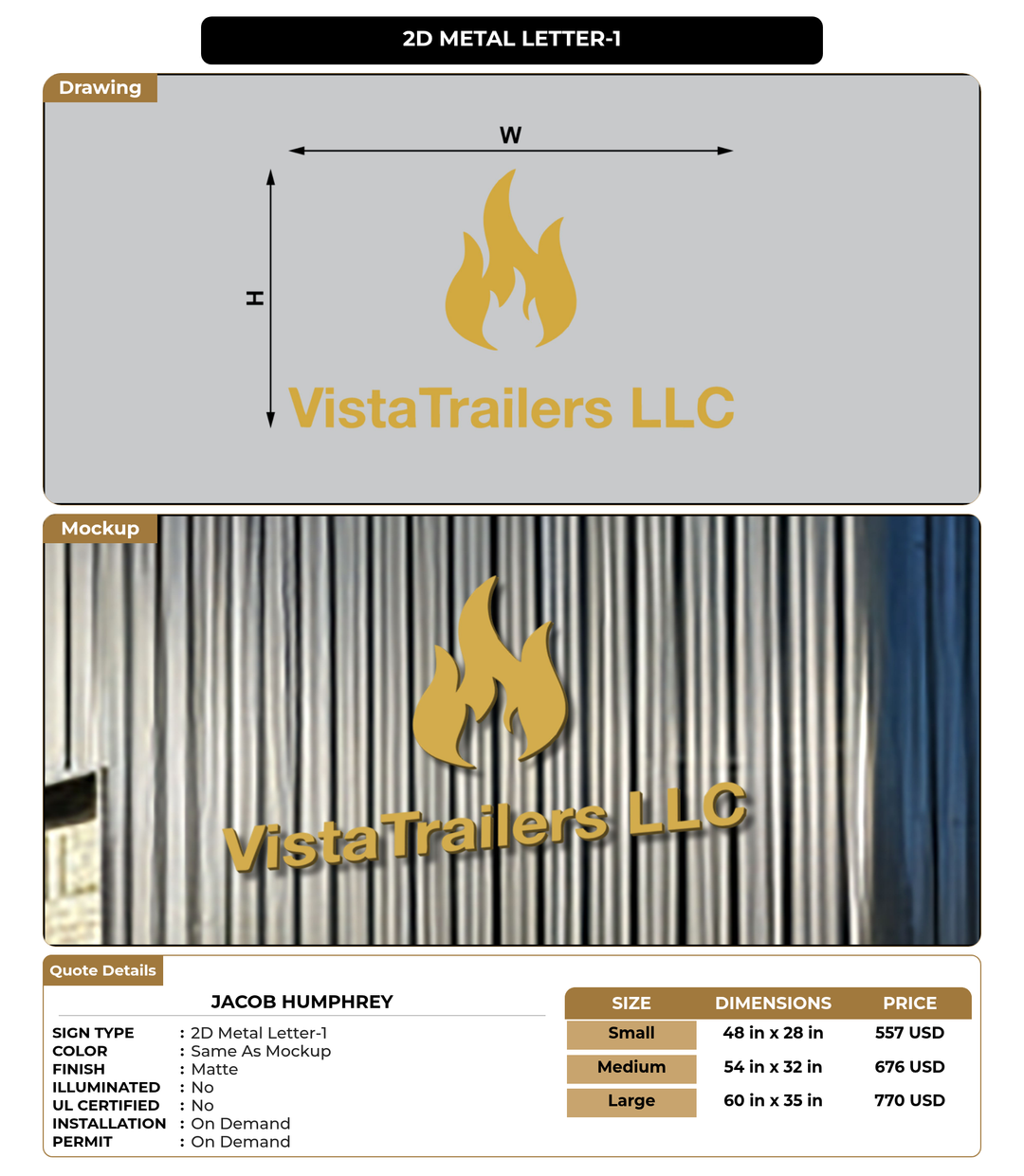 CUSTOM MOCKUP SIGN FOR Jacob Humphrey