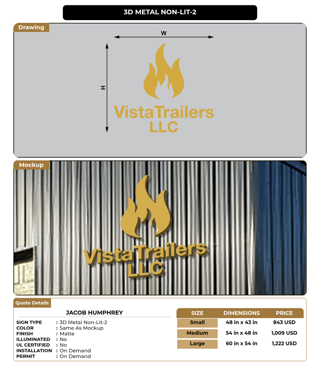 CUSTOM MOCKUP SIGN FOR Jacob Humphrey