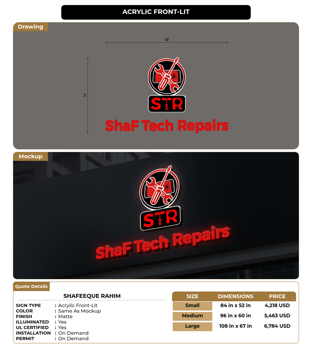 CUSTOM MOCKUP SIGN FOR Shafeeque Rahim