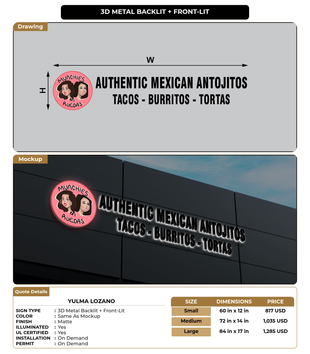 CUSTOM MOCKUP SIGN FOR Yulma Lozano