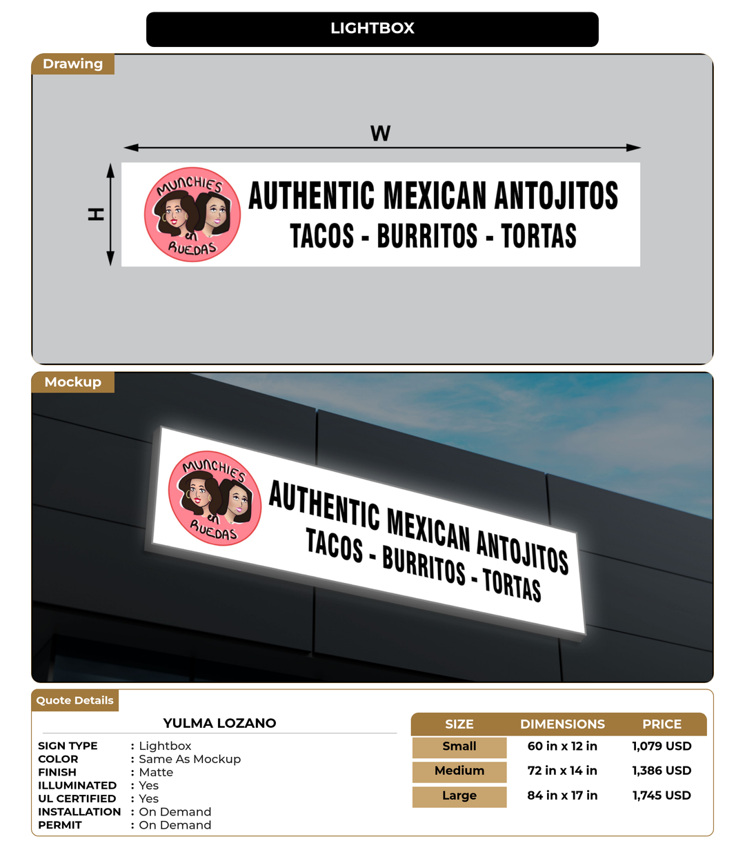 CUSTOM MOCKUP SIGN FOR Yulma Lozano