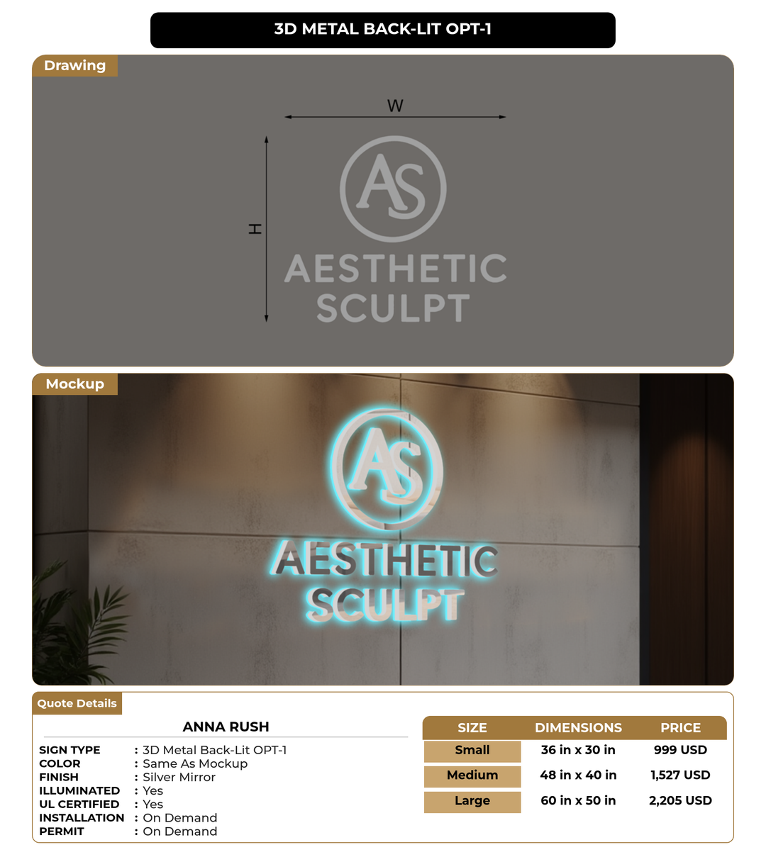 CUSTOM MOCKUP SIGN FOR Anna Rush