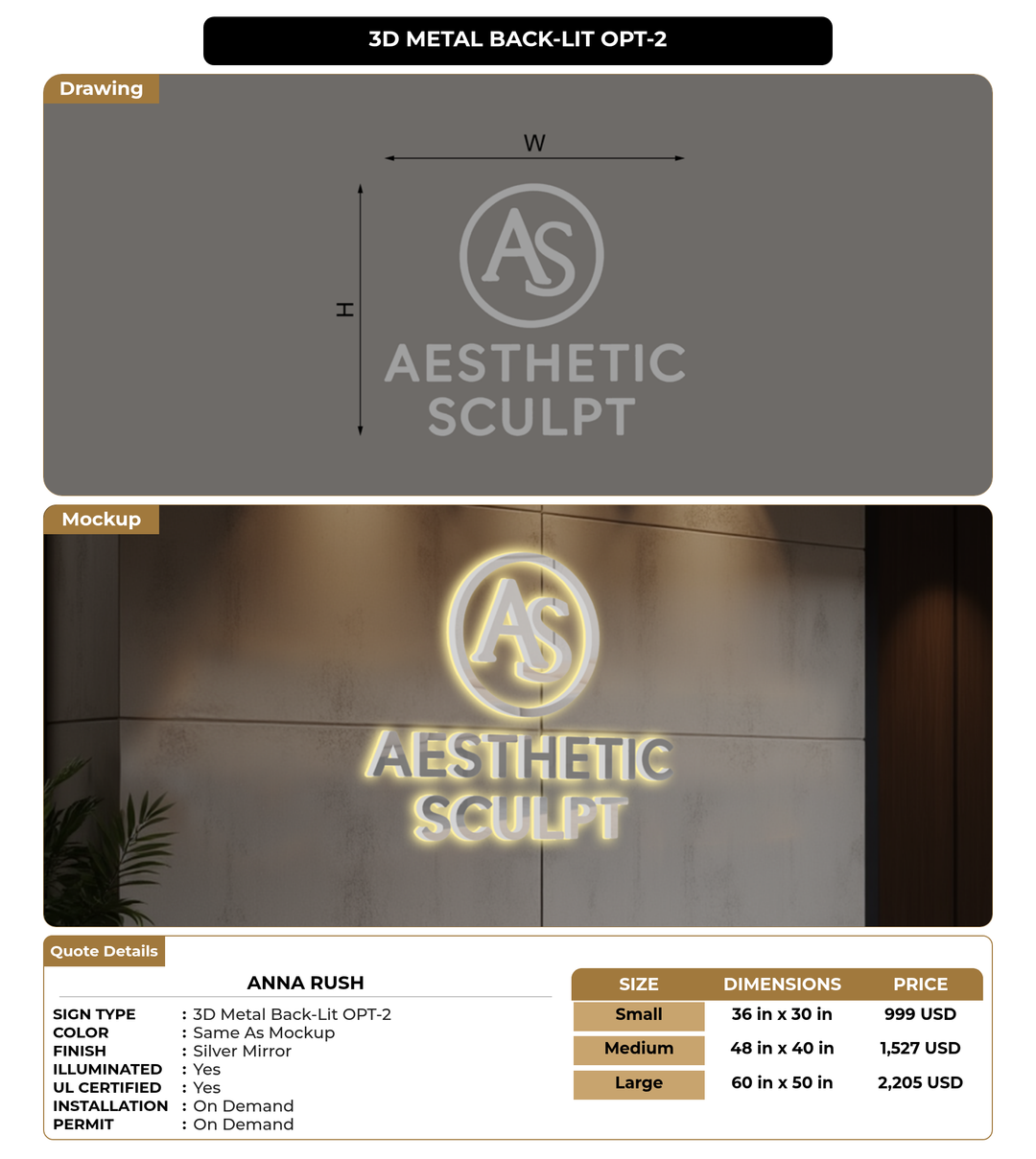 CUSTOM MOCKUP SIGN FOR Anna Rush