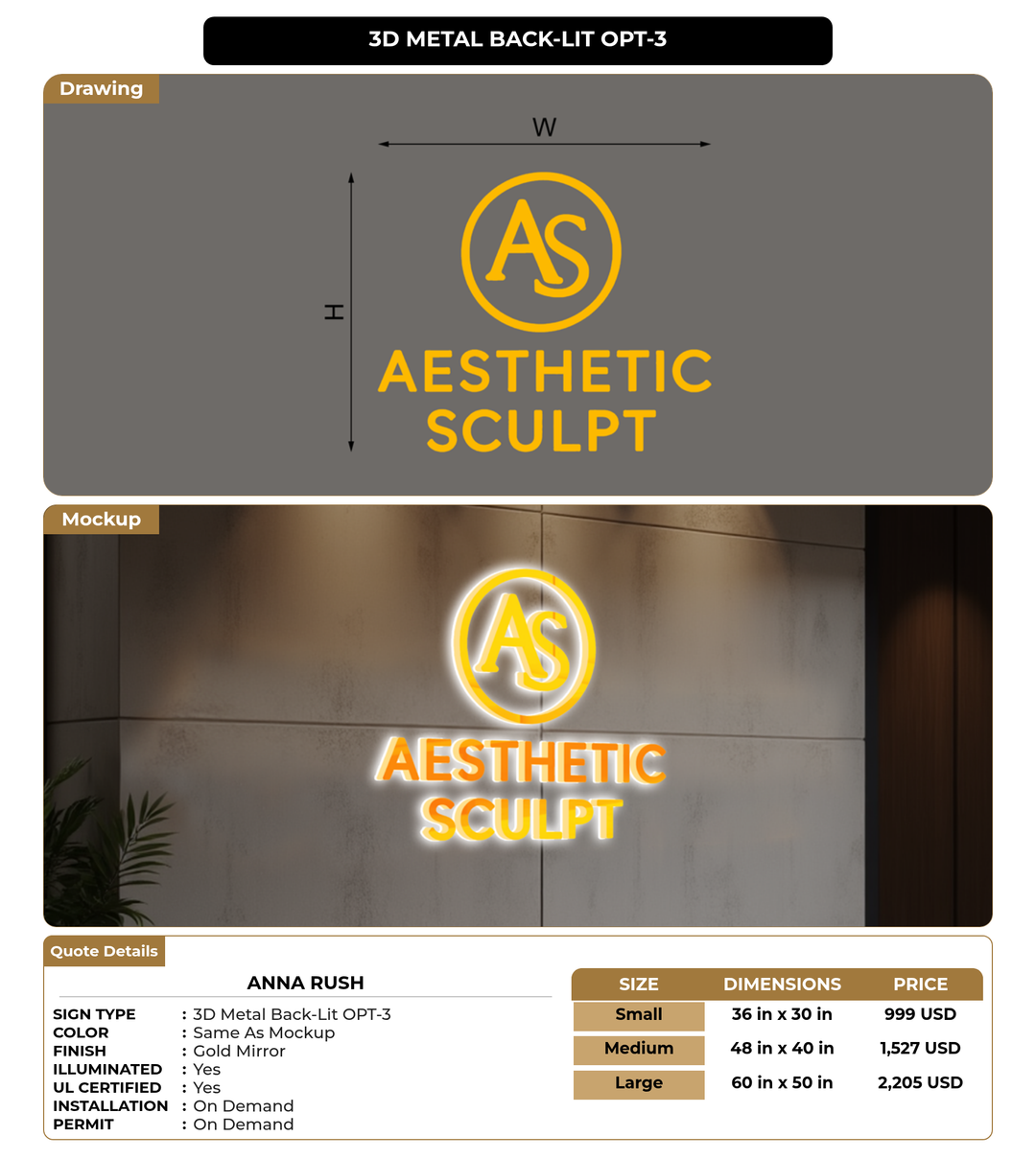 CUSTOM MOCKUP SIGN FOR Anna Rush