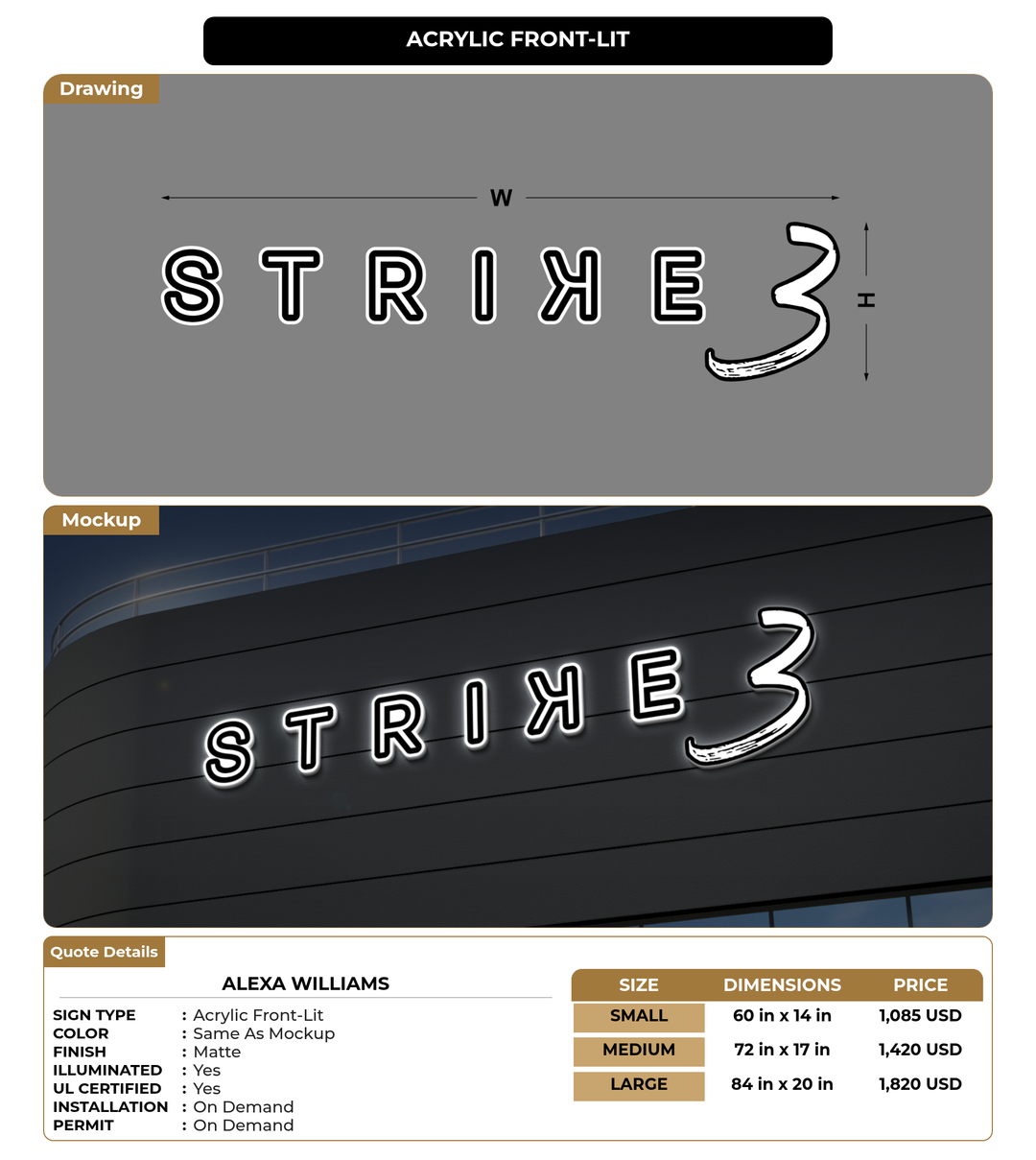 CUSTOM MOCKUP SIGN FOR Alexa Williams