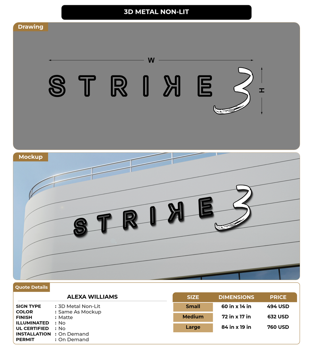 CUSTOM MOCKUP SIGN FOR Alexa Williams