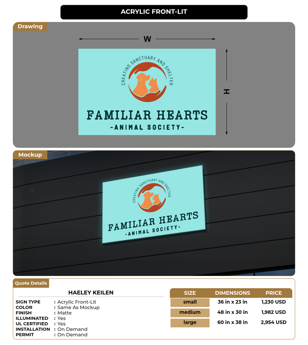 CUSTOM MOCKUP SIGN FOR Haeley Keilen