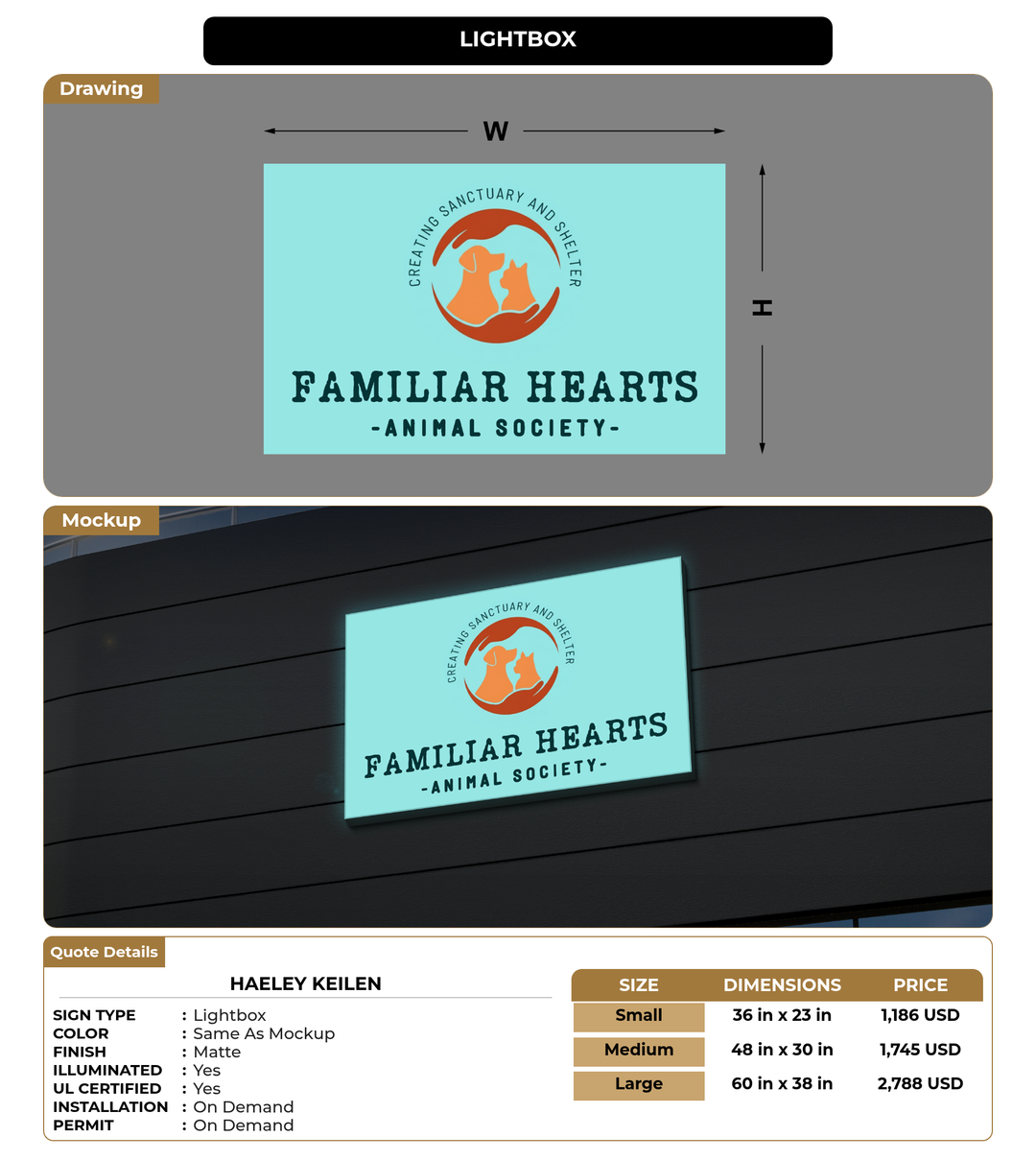 CUSTOM MOCKUP SIGN FOR Haeley Keilen