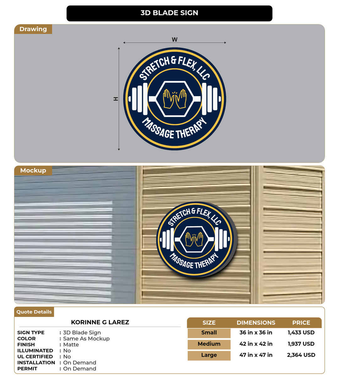 CUSTOM MOCKUP SIGN FOR Korinne G Larez