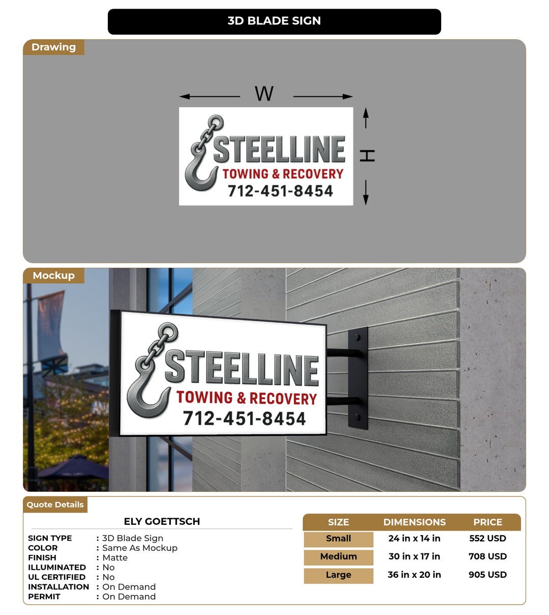 CUSTOM MOCKUP SIGN FOR Ely Goettsch