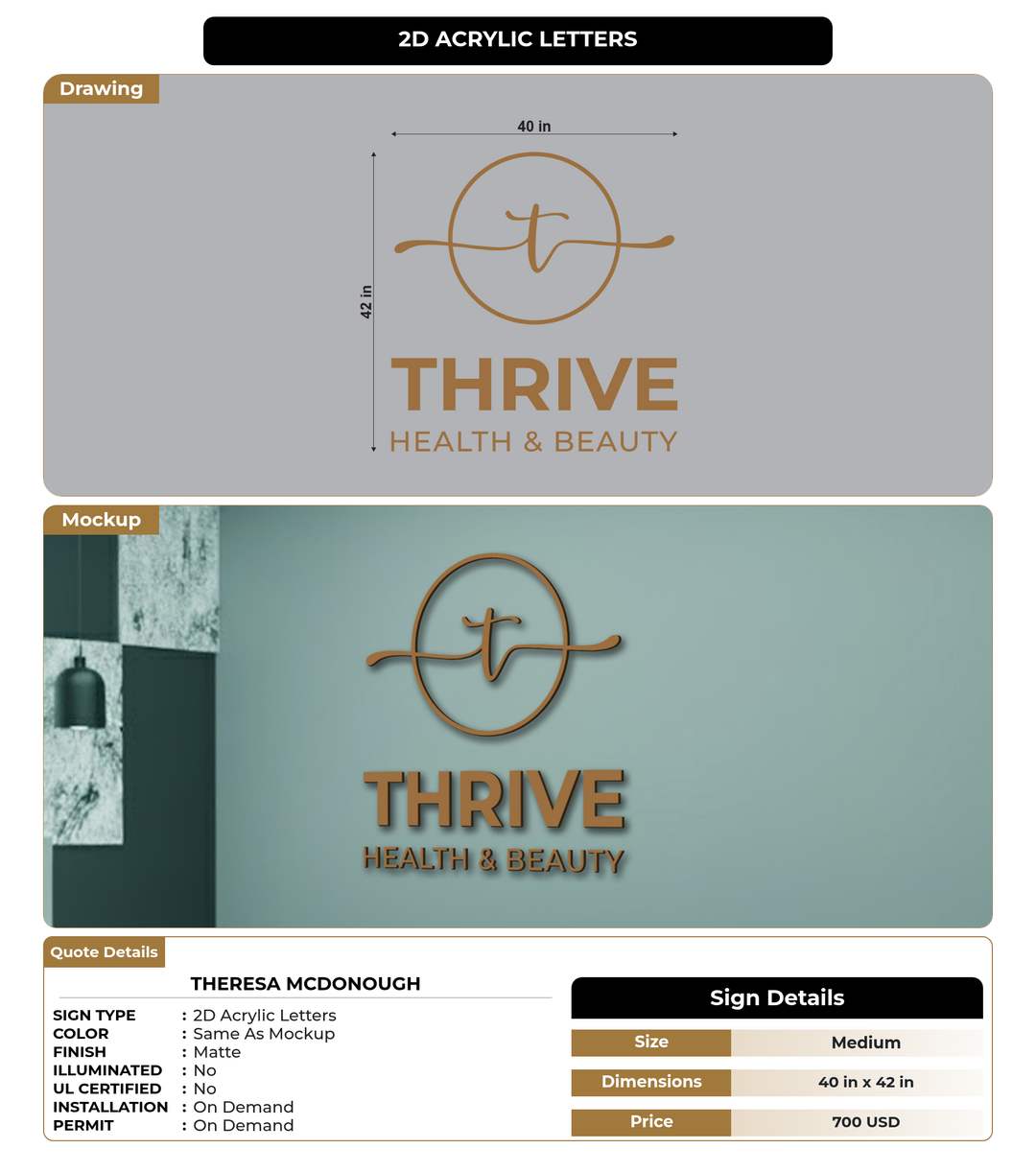 CUSTOM MOCKUP SIGN FOR Theresa McDonough