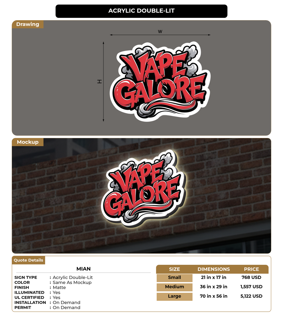 CUSTOM MOCKUP SIGN FOR Mian