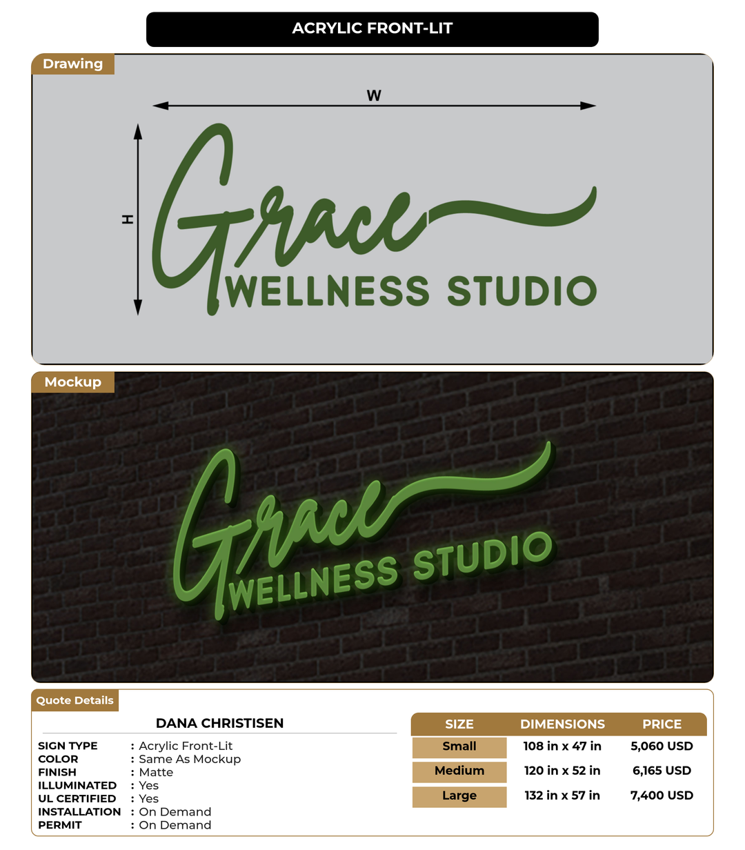 CUSTOM MOCKUP SIGN FOR Dana Christisen