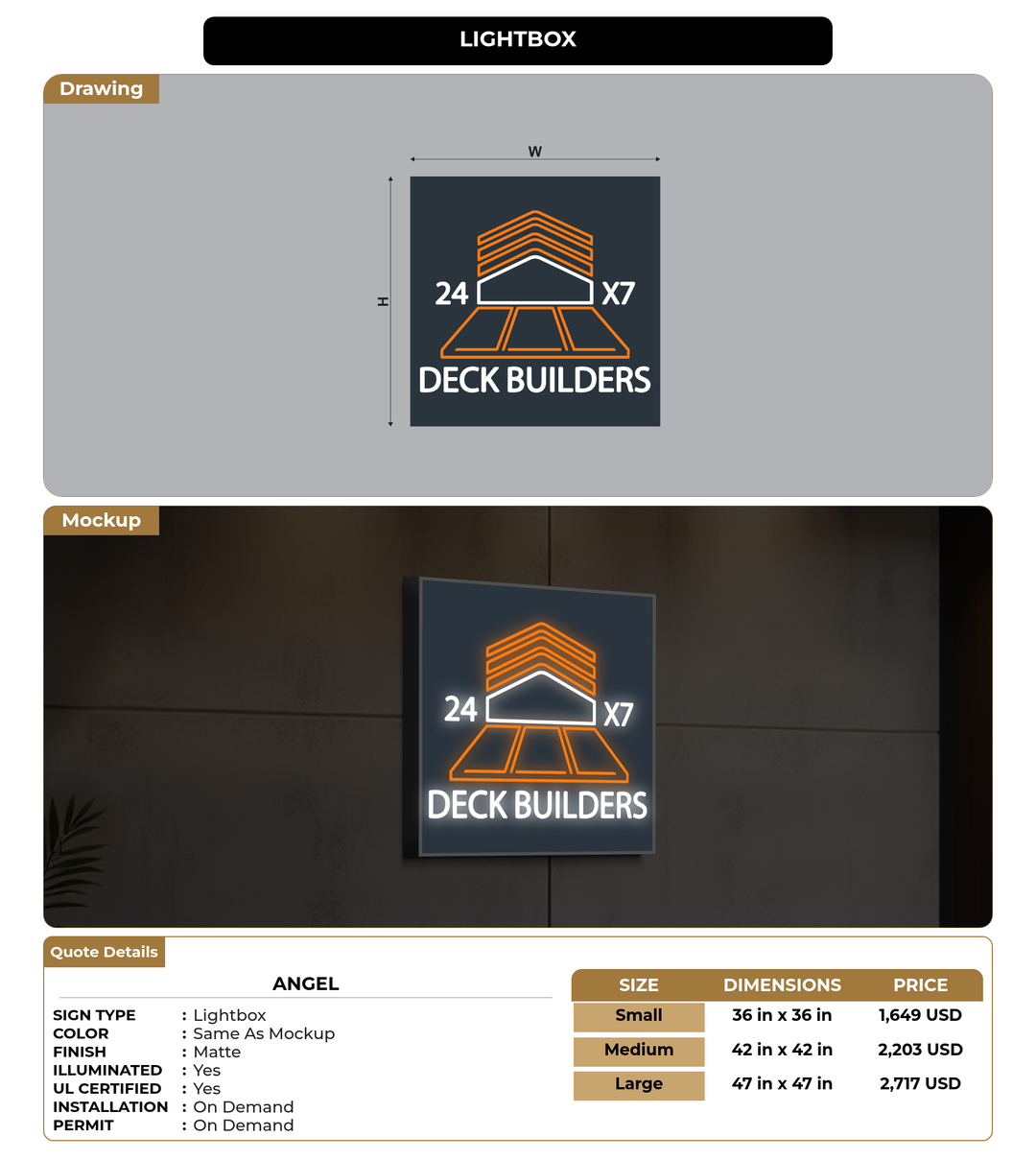 CUSTOM MOCKUP SIGN FOR Angel