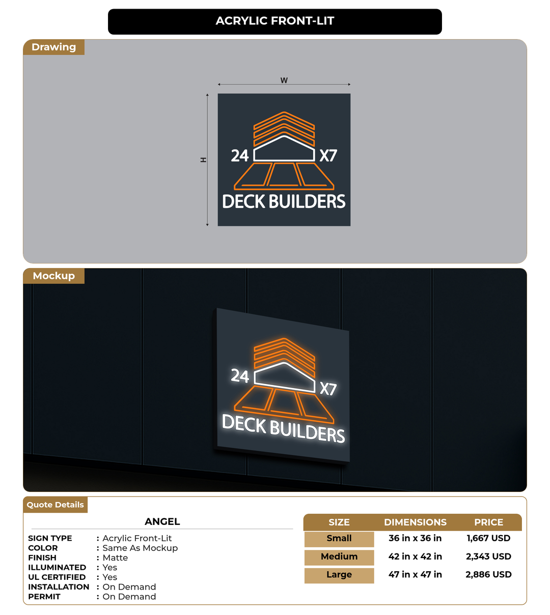 CUSTOM MOCKUP SIGN FOR Angel