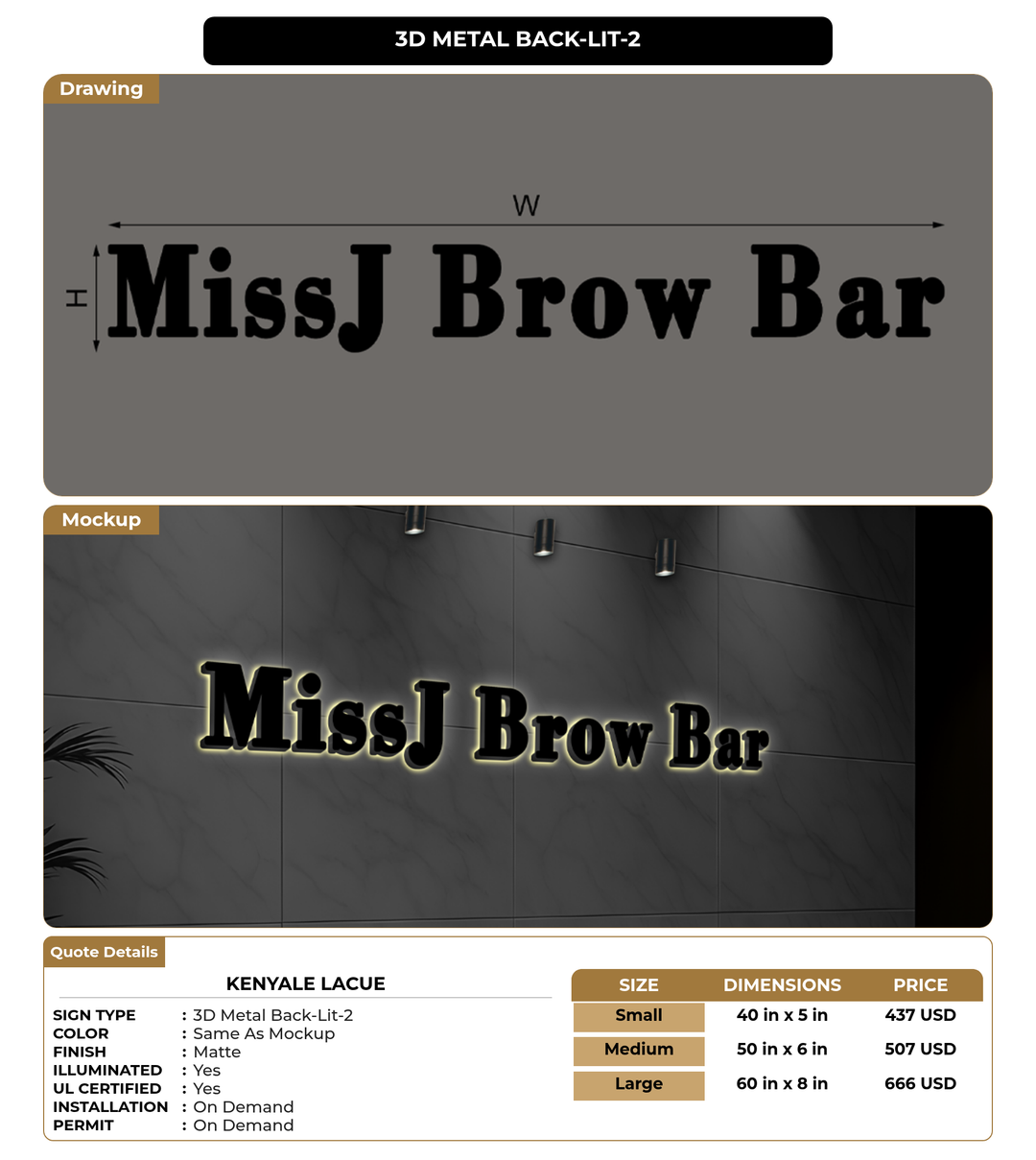 CUSTOM MOCKUP SIGN FOR Kenyale laCue