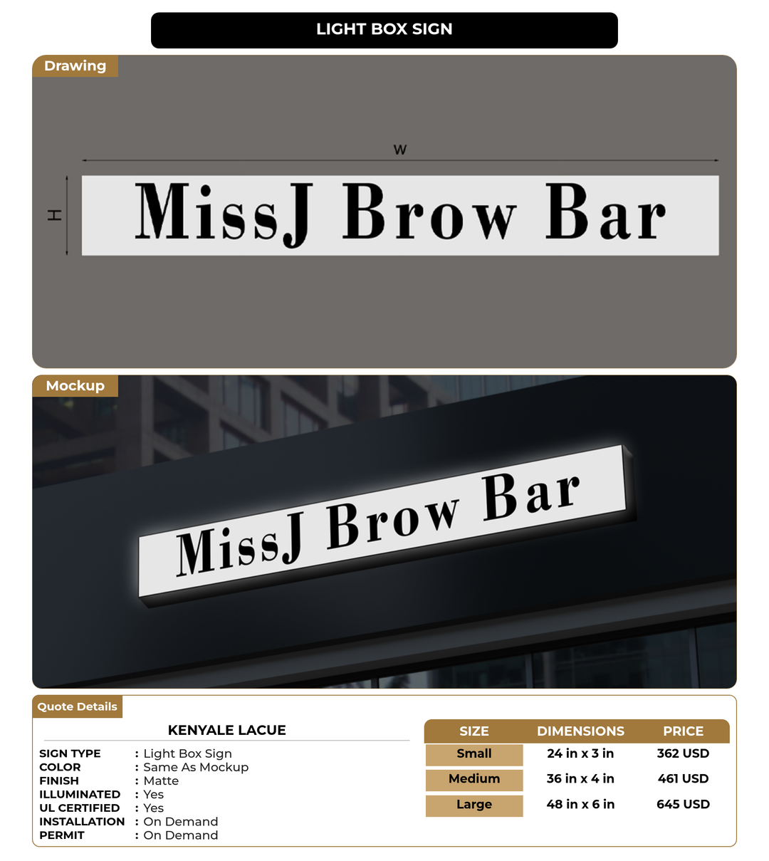 CUSTOM MOCKUP SIGN FOR Kenyale laCue