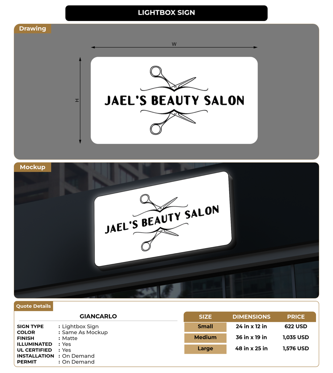 CUSTOM MOCKUP SIGN FOR Giancarlo