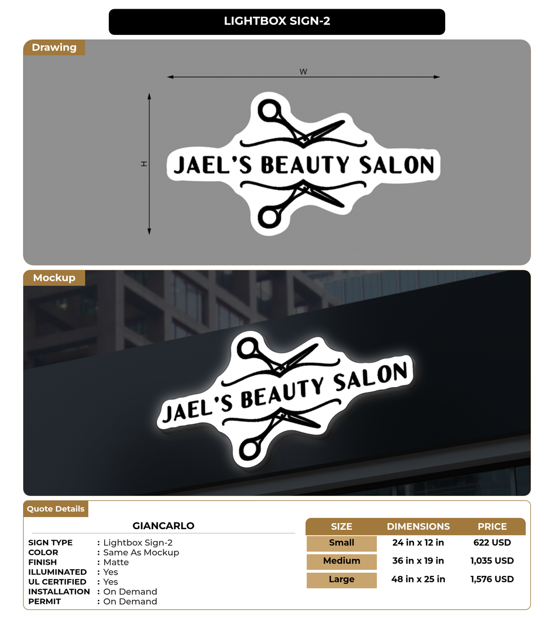 CUSTOM MOCKUP SIGN FOR Giancarlo