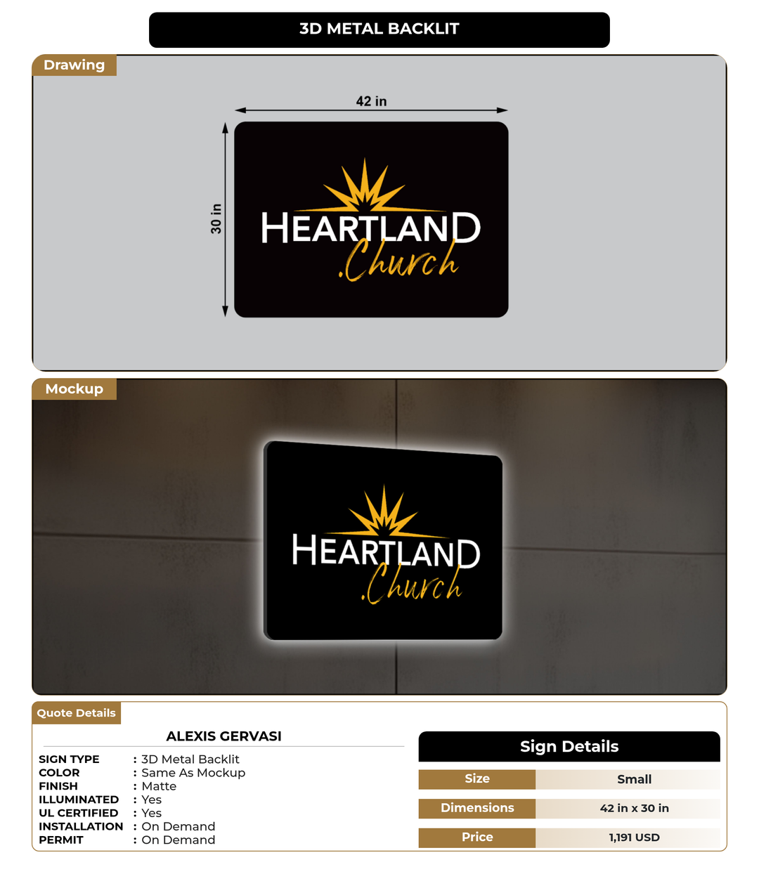 CUSTOM MOCKUP SIGN FOR Alexis Gervasi
