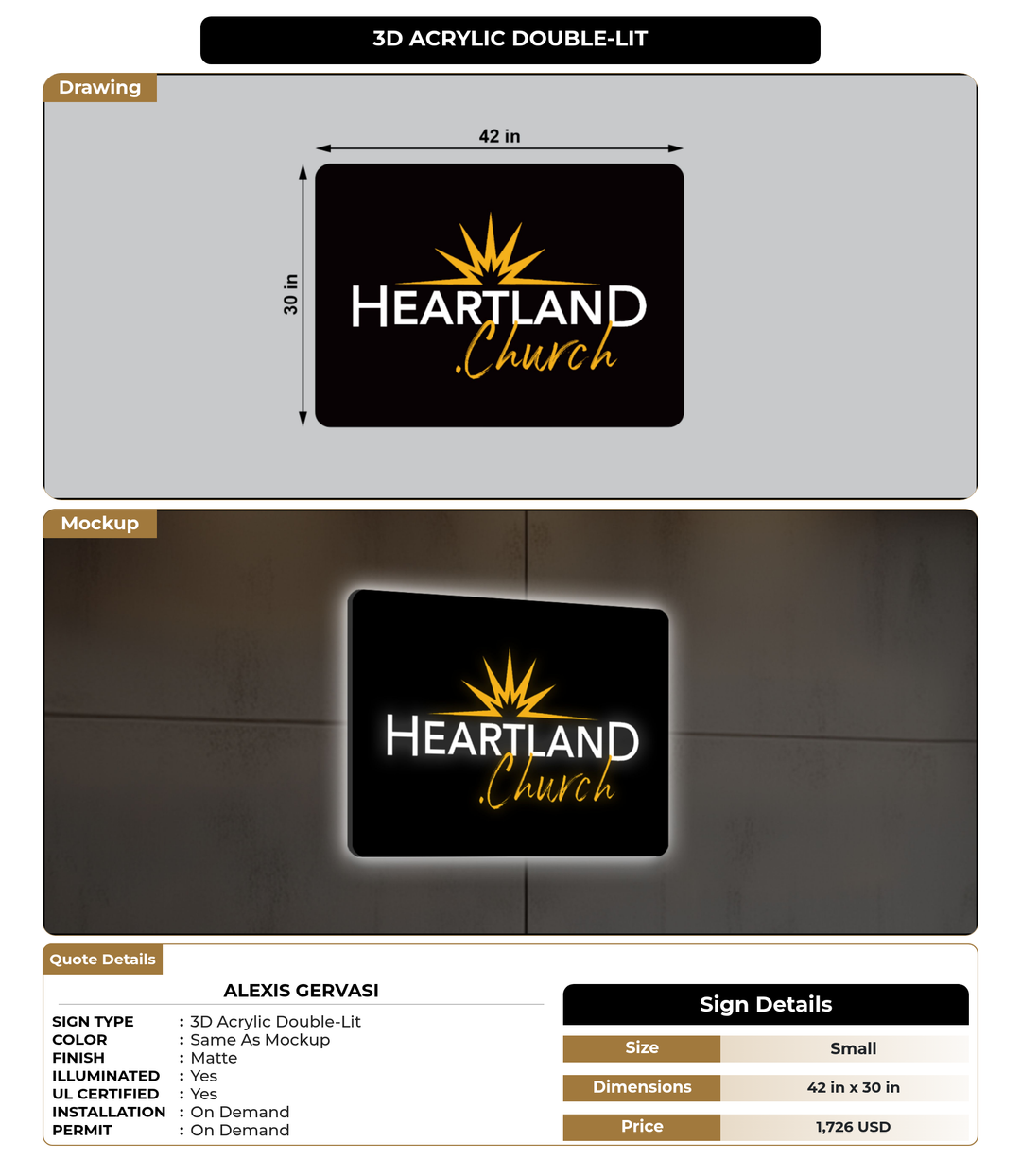 CUSTOM MOCKUP SIGN FOR Alexis Gervasi