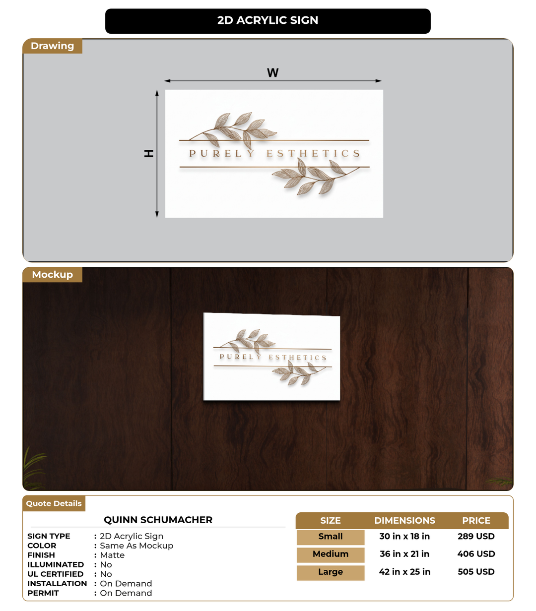 CUSTOM MOCKUP SIGN FOR Quinn Schumacher