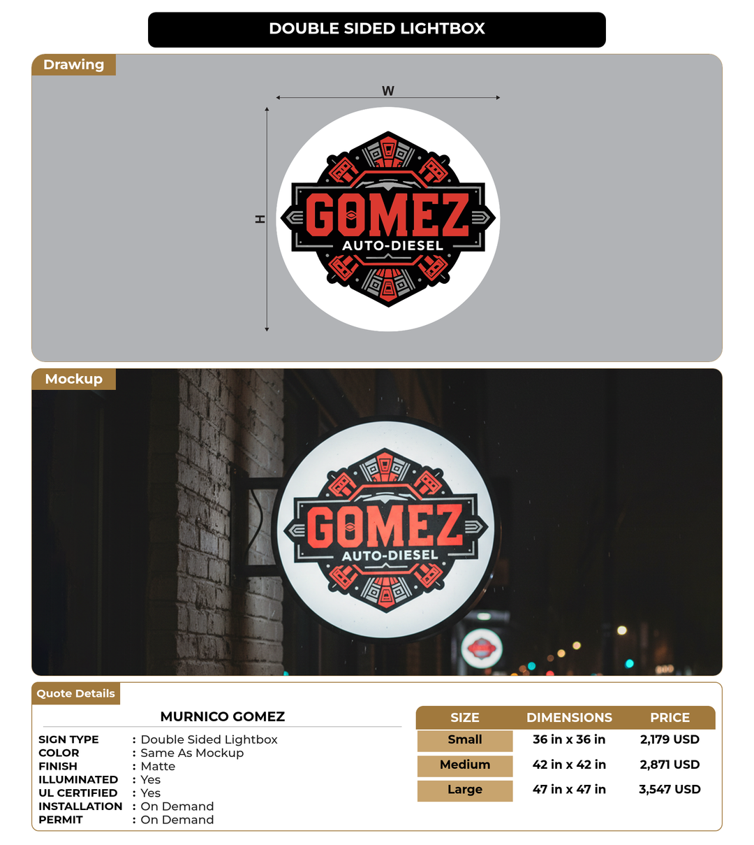 CUSTOM MOCKUP SIGN FOR Murnico Gomez