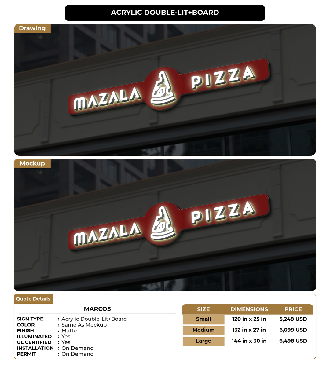 CUSTOM MOCKUP SIGN FOR Marcos
