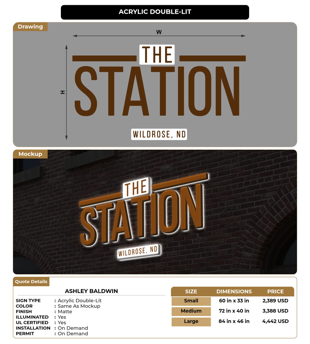 CUSTOM MOCKUP SIGN FOR Ashley  Baldwin