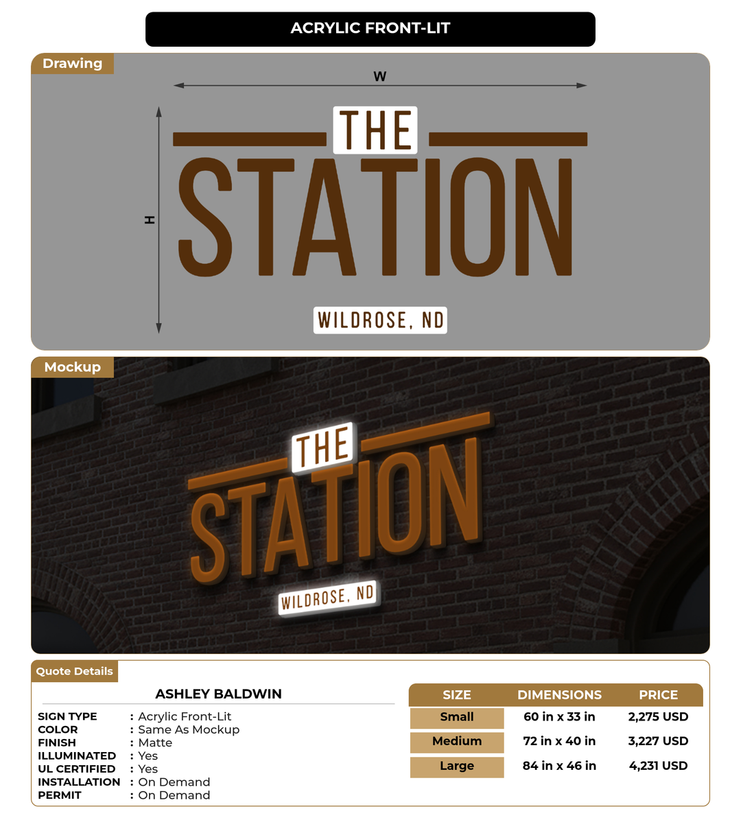 CUSTOM MOCKUP SIGN FOR Ashley  Baldwin