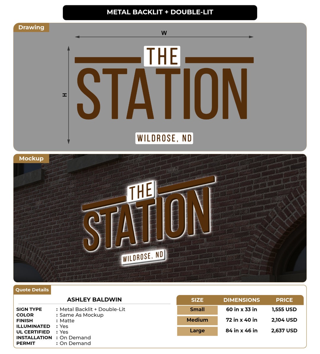 CUSTOM MOCKUP SIGN FOR Ashley  Baldwin