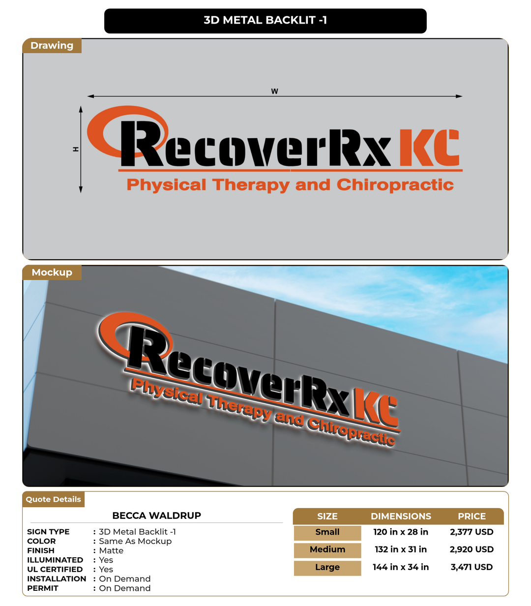 CUSTOM MOCKUP SIGN FOR Becca Waldrup