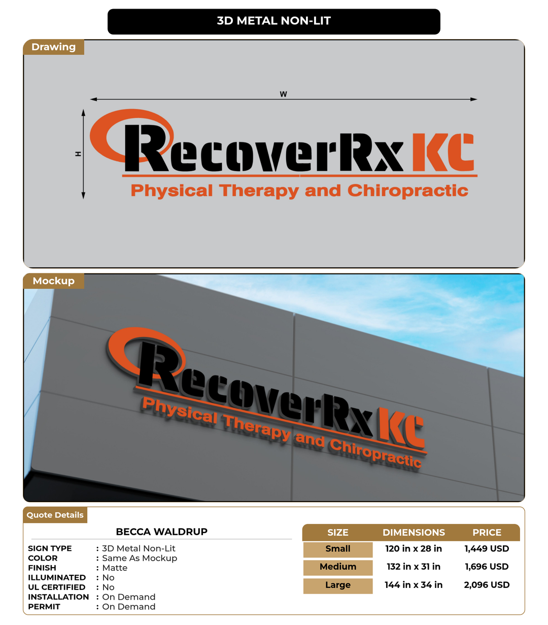 CUSTOM MOCKUP SIGN FOR Becca Waldrup