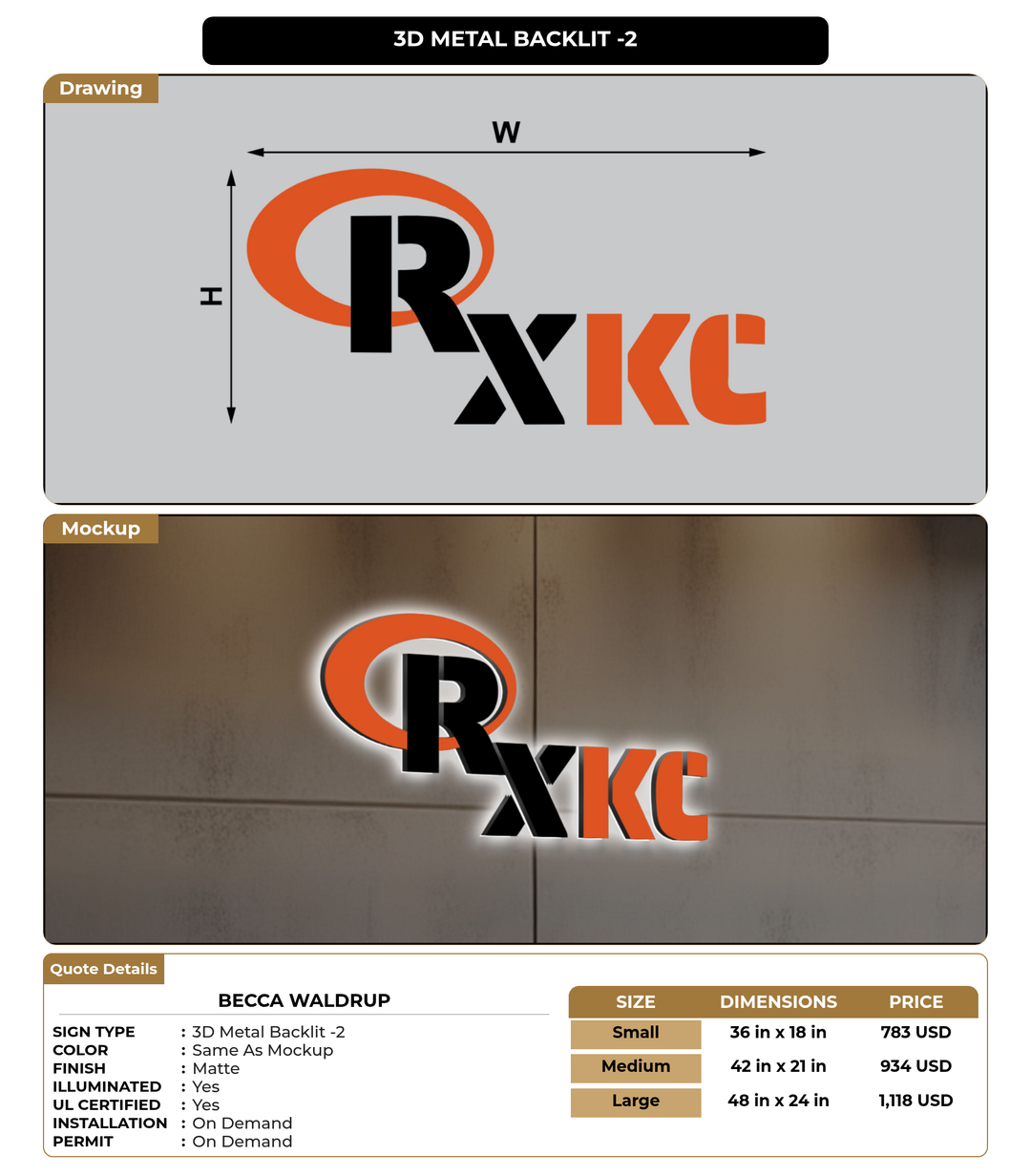 CUSTOM MOCKUP SIGN FOR Becca Waldrup
