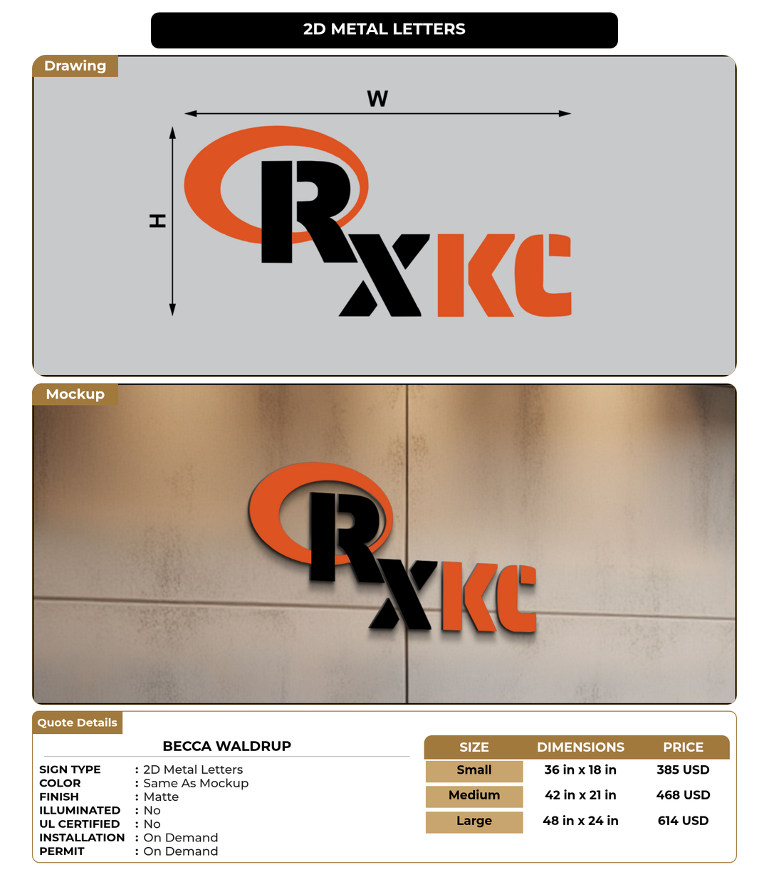 CUSTOM MOCKUP SIGN FOR Becca Waldrup