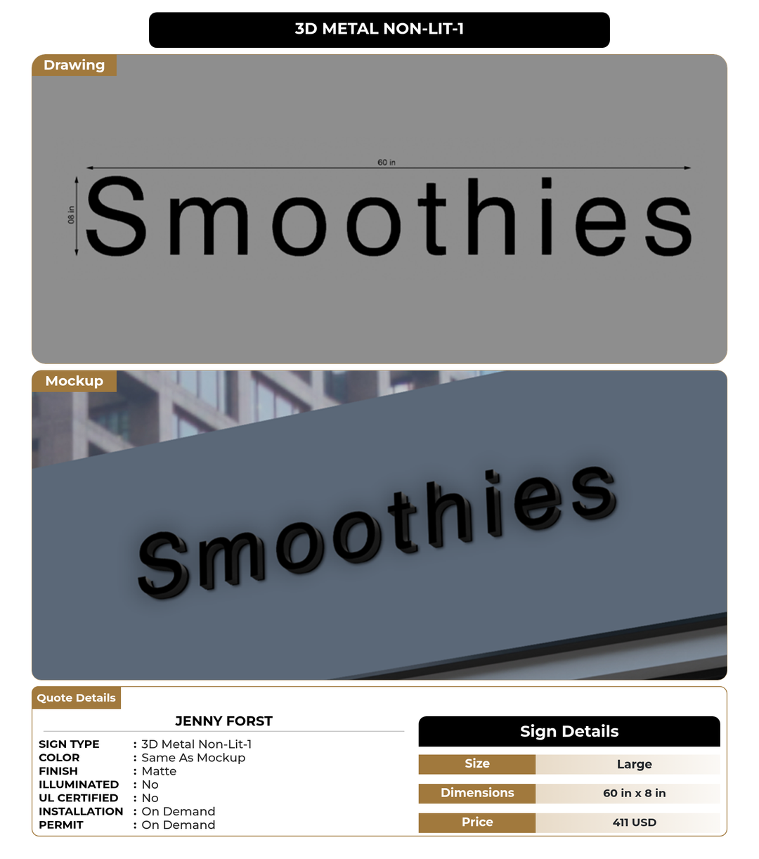 CUSTOM MOCKUP SIGN FOR Jenny Forst