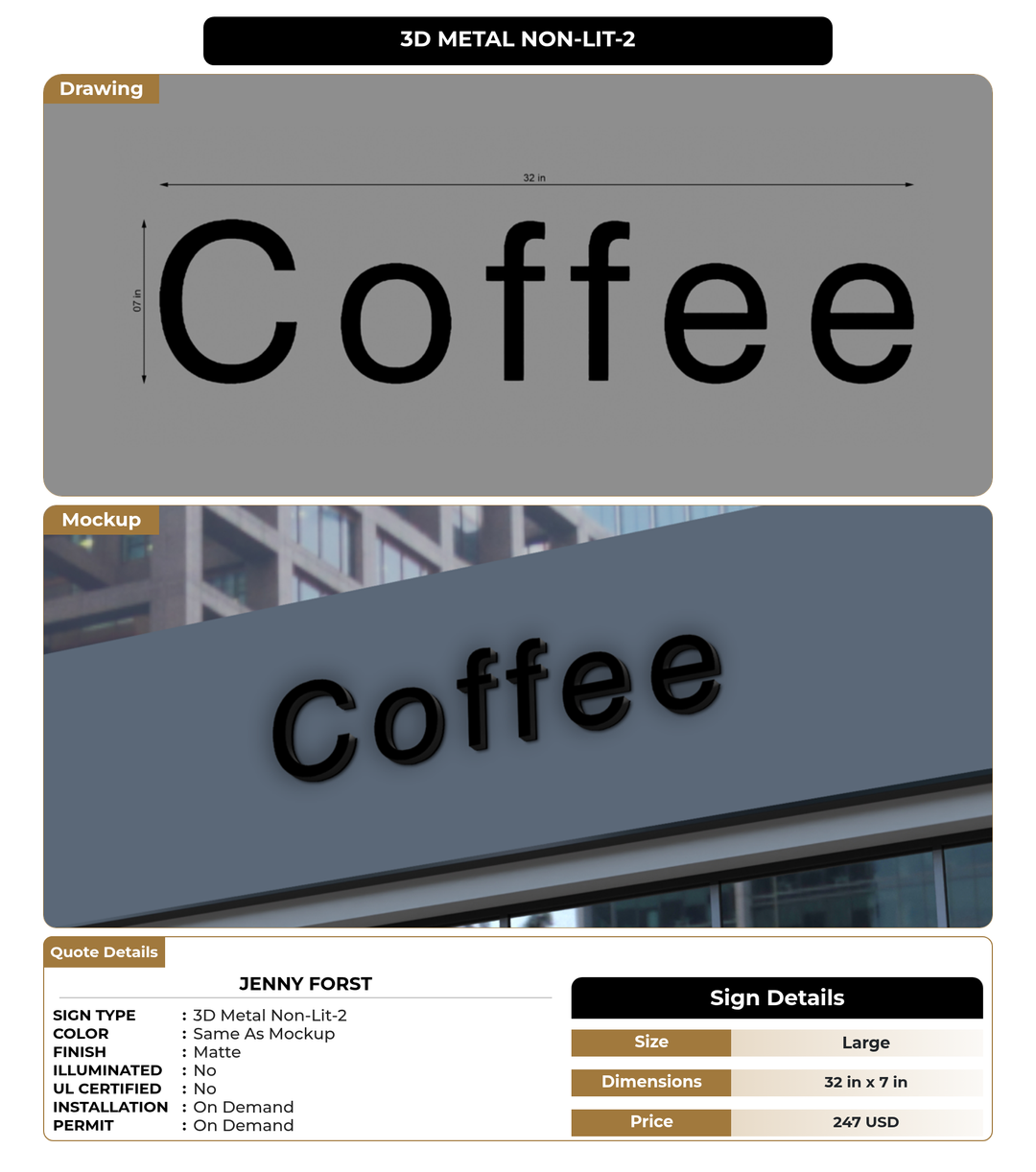CUSTOM MOCKUP SIGN FOR Jenny Forst