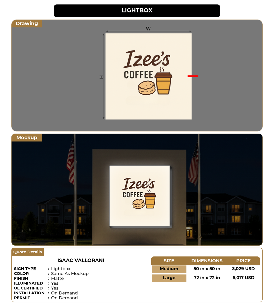 CUSTOM MOCKUP SIGN FOR Isaac Vallorani